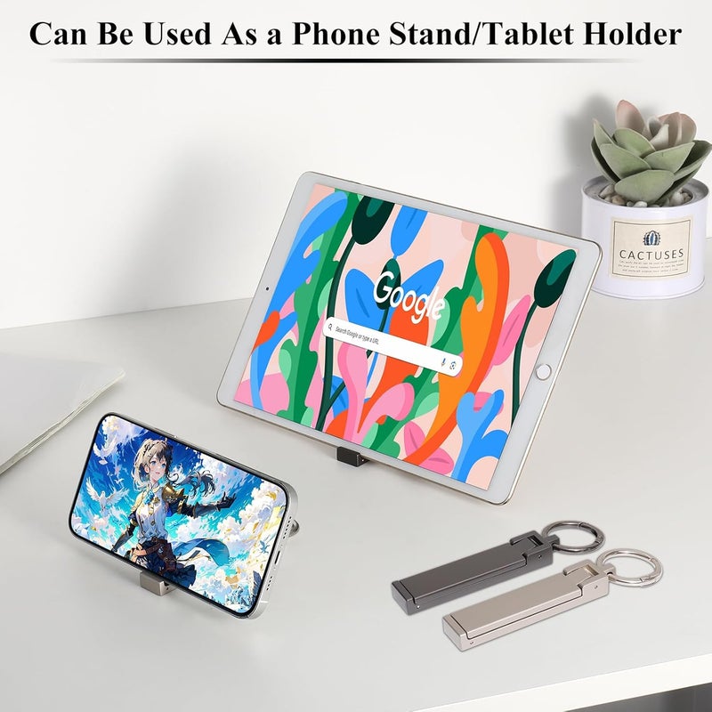 BULFULL Purse Hook for Table Desk Folding Handbag Holder Mobile Phone Stand Holder for Women Men (New Upgrade-Platinum) - Image 2